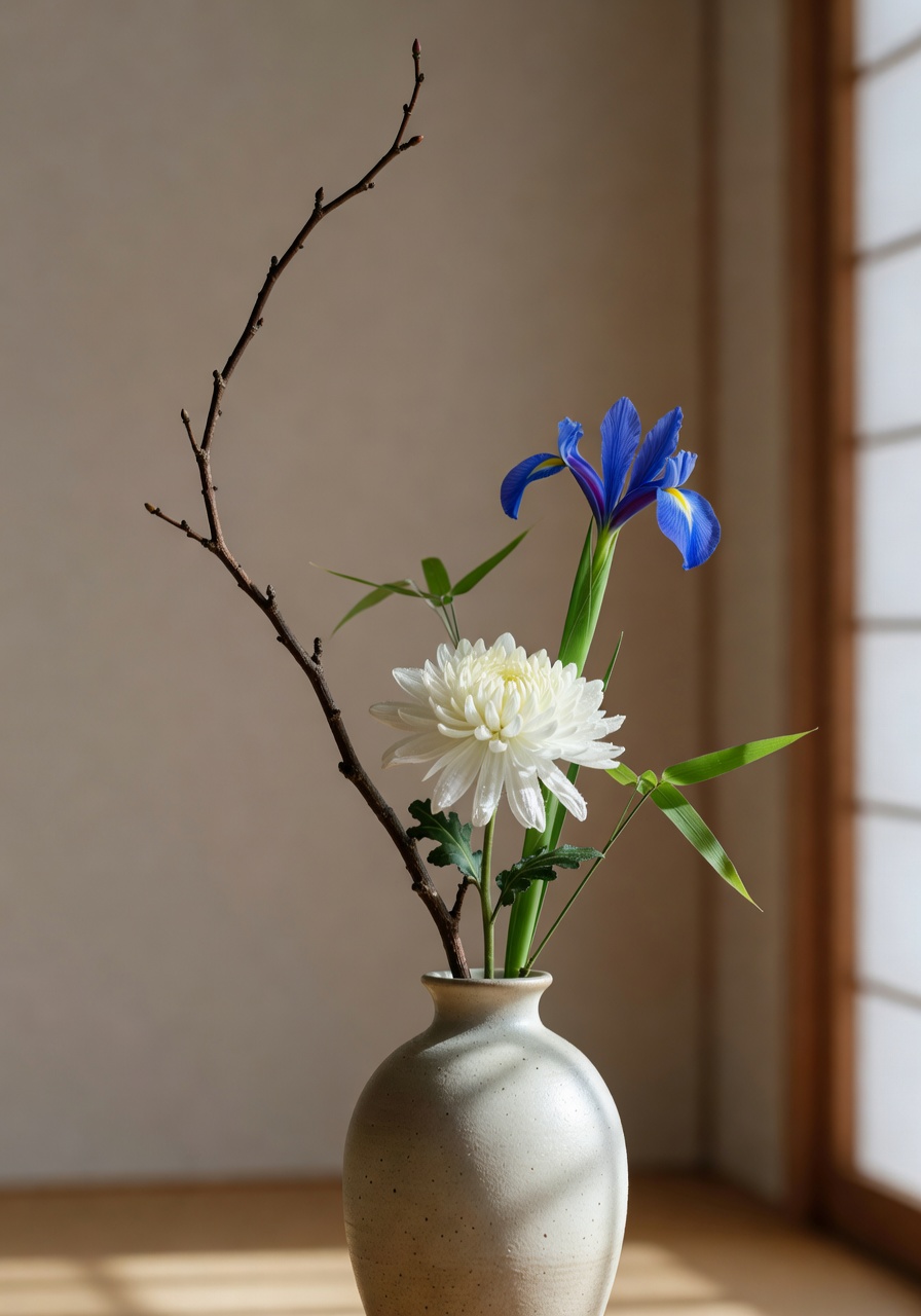 いけばなの花のアレンジメント