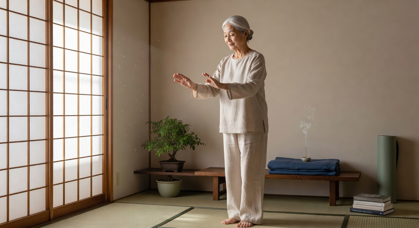 窓辺のマインドフルな動き