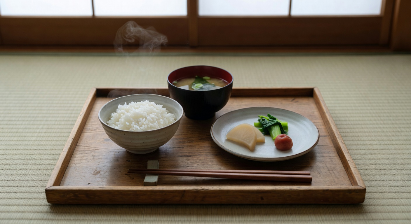 シンプルな和食の食卓